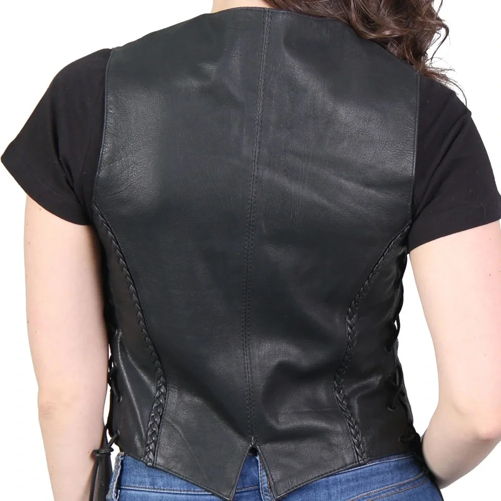 NEW HOT LEATHERS VINTAGE WOMENS VEST